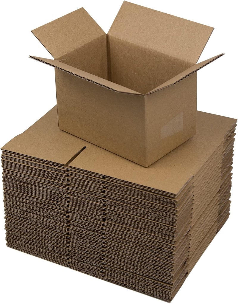 SUNLPH Shipping Boxes 6x4x4 Inches Small Corrugated Cardboard Boxes, 25 Pack - Image 1